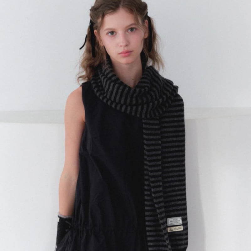 RENNYRENNIE STRAW STRIPE MUFFLER - Choose 1 of 4 Striped Mufflers