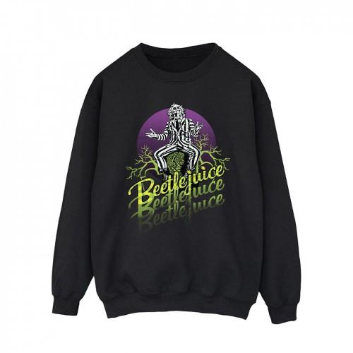 Beetlejuice Mens Purple Circle Sweatshirt