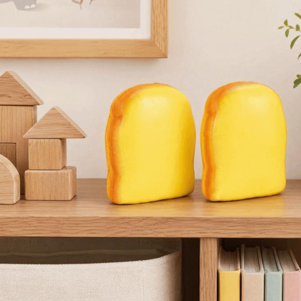 Hand Relax Toast Sensory Toys Simulated Fidget Bread Soft Cute Toast Bread Squeeze Toy Kids Adult