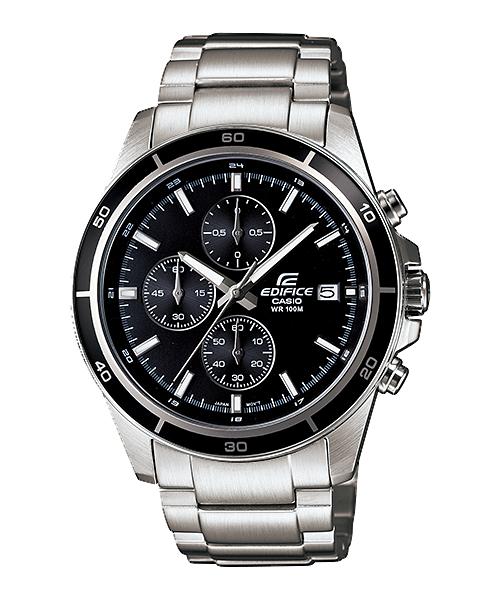 Casio Мужские аналоговые кварцевые часы из нержавеющей стали EFR-526D-1AV, водонепроницаемость 100 м