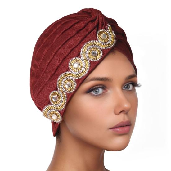 Женский платок на голову Эластичный обхват головы Дизайн с перекручиванием Шапка-тюрбан