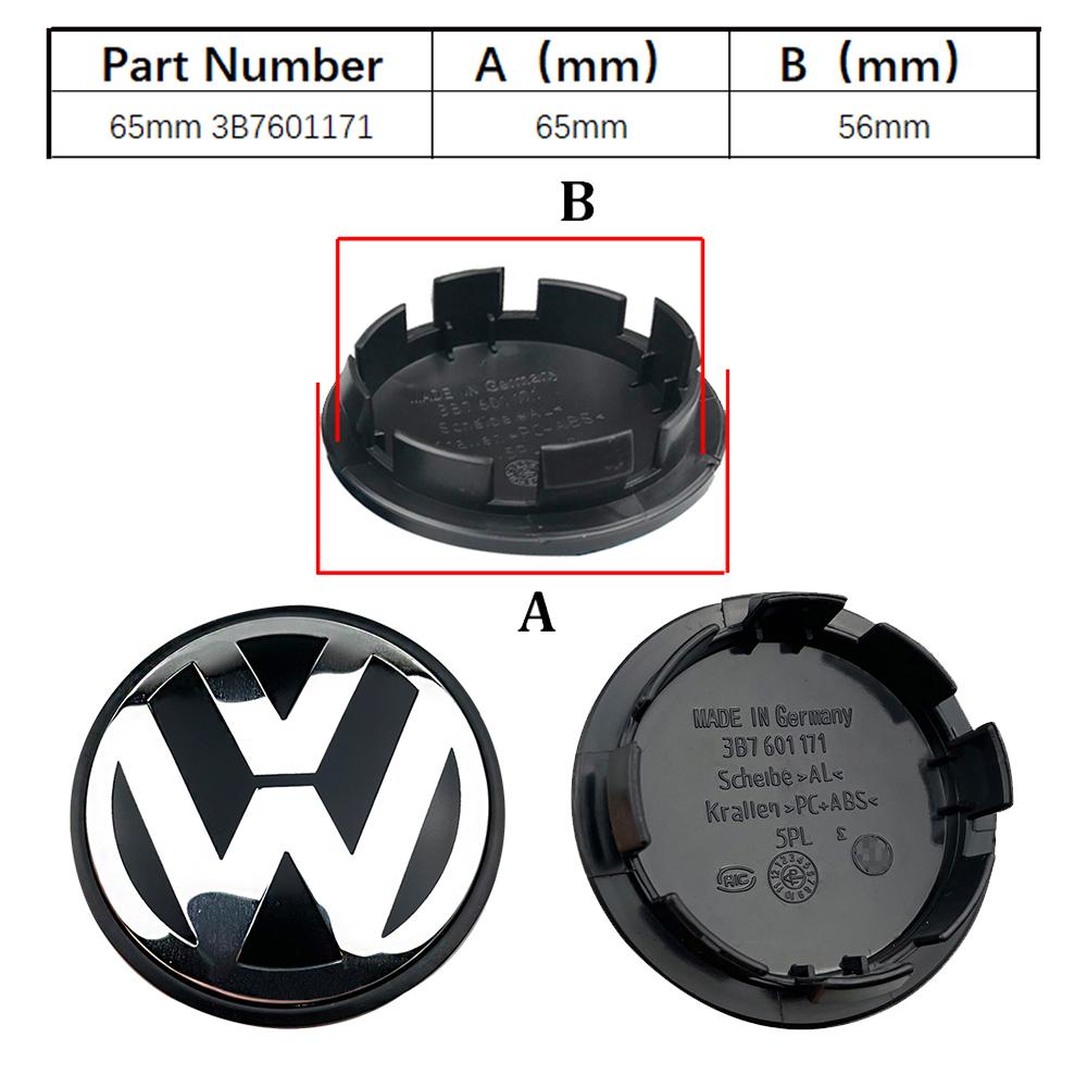 lijk1 65mm 4pcs Volkswagen Wheel Center Hub Caps 56mm 70mm wheel cover accessories for VW Golf 4 5 6 7 Polo Passat B5 B6 B7 Touran CC