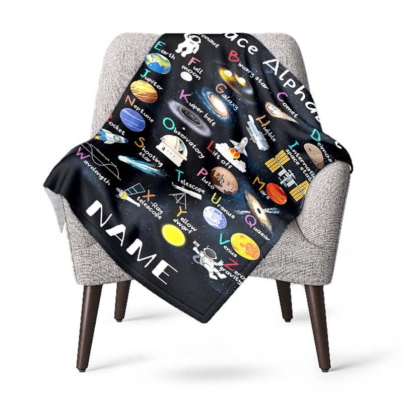 Space Knowledge Customize Your Name Blanket Used For Chair Office Sofa Bed Camping Soft And Warm Giving Friends And Relatives Birthday Graduation Gift