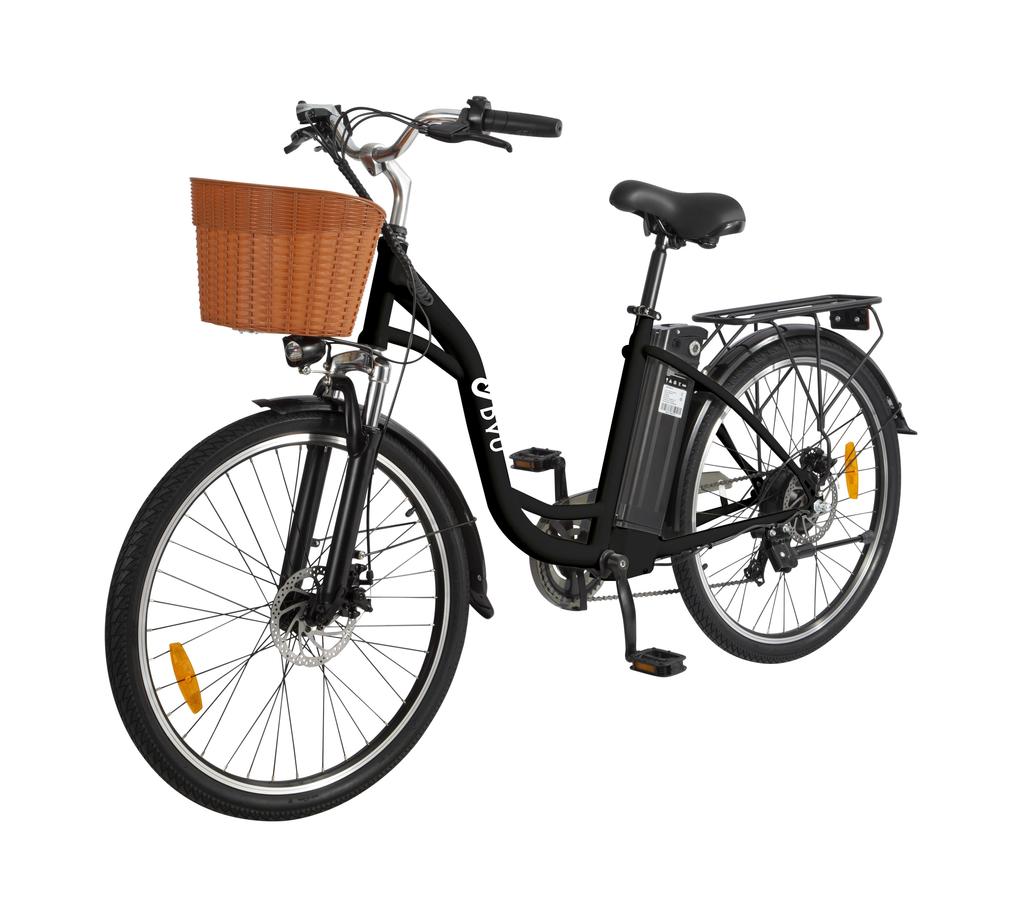 DYU C6 Adult Multi Terrain Electric Bicycle 26 Inch Road Tires 350W Motor 36V12.5AH Battery Electric Bike City Commuting E-Bike With TowSeat