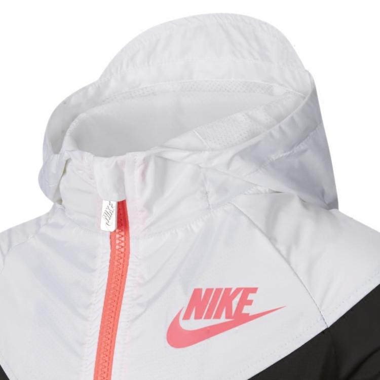 Nike Детская куртка с капюшоном и застежкой-молнией с принтом букв и логотипа, детские куртки черного цвета NY2032140PS-001
