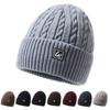 Winter Wool Hat Autumn Winter Warm Knitted Hat Male Velvet Thick Cotton Hat Ear Protection Cap Sleeve Cap Skullies Beanies Ski Slouchy Cap