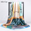 High-quality Luxurious Silk Scarves Headband Scarfs Neck Scarf For Women Chain Silk Scarf Women's Decorative Shawl