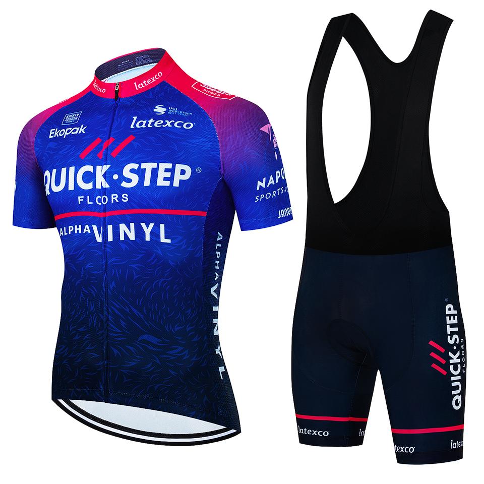Quick Step Cycling Men 2024 Jersey Set Mtb Uniform Bike Cycling Clothing Summer Breathable Bicycle Shirt Ropa Maillot Ciclismo