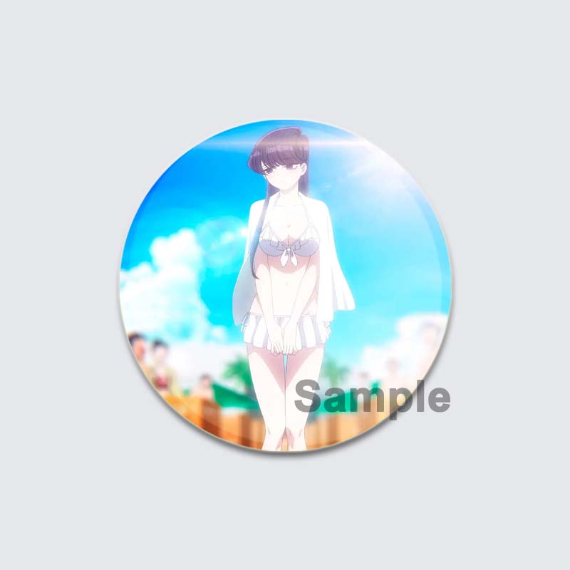 32/44/58 мм Komi Can T Communicate Круглая булавка Милая мультяшная застежка-брошь для рюкзака Аксессуары для одежды Аниме Коллекция Значков Украшения