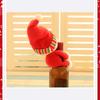 Premium Cotton Linen Santa Snowman Elf Wine Bottle Cover For Festive Table Decor