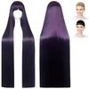 CaseEden Cosplay Heat Purple Near Set of 2 Wig Nets Wig, Long, Straight, 100cm, Resistant, Purple-Black Mix, Black,
