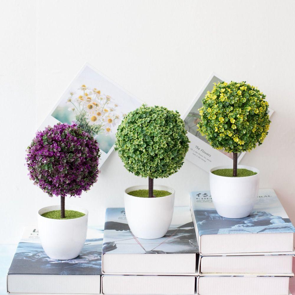 Креативное маленькое дерево в горшке Новая симуляция Искусственные цветы Домашнее украшение Искусственные растения Бонсай