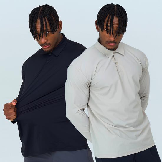 Turtle Neck Functional Long Sleeve Training T-Shirt, 2 Colors, Men