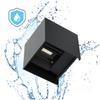 LED garden wall lamp 2x3W 3000K IP54 black