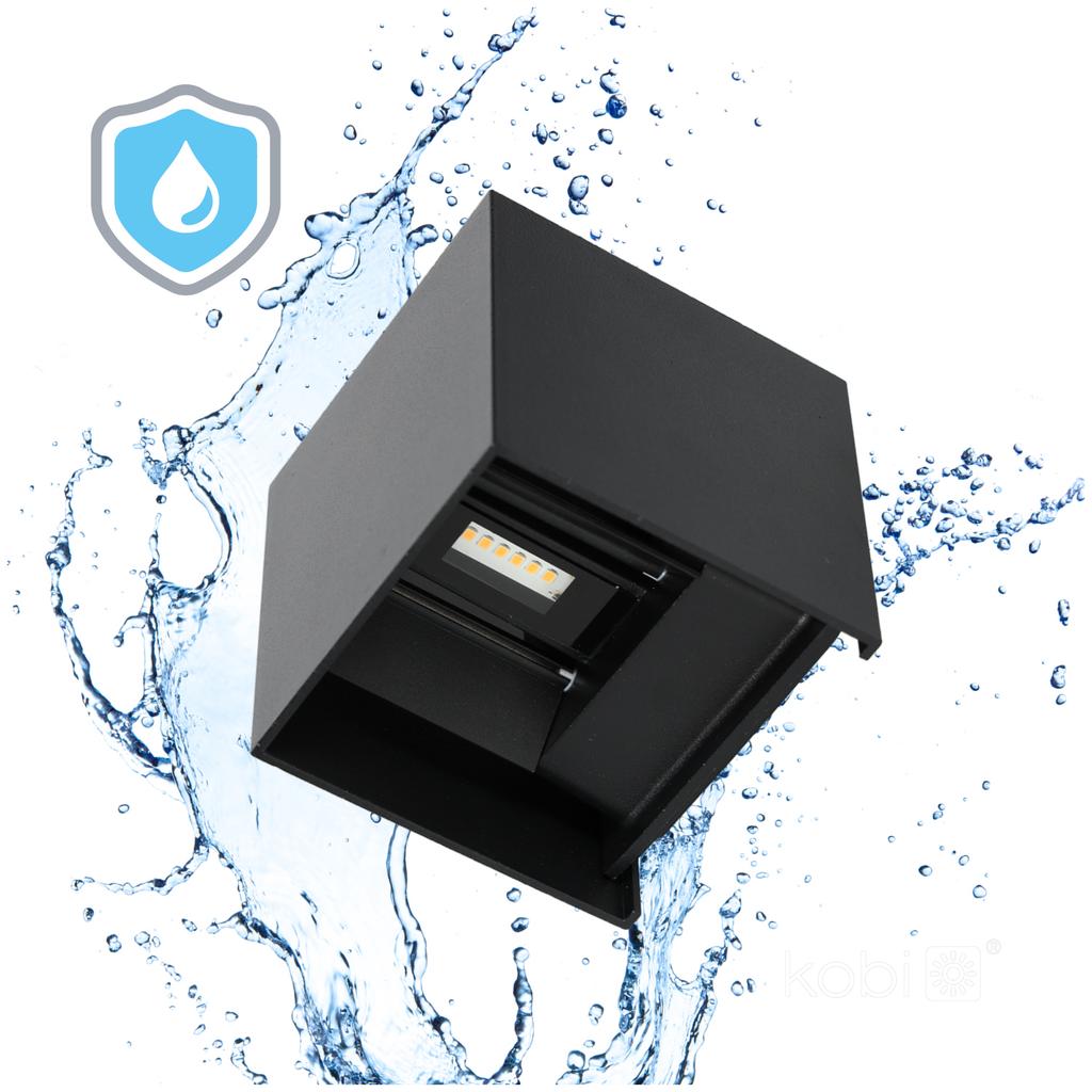 LED garden wall lamp 2x3W 3000K IP54 black