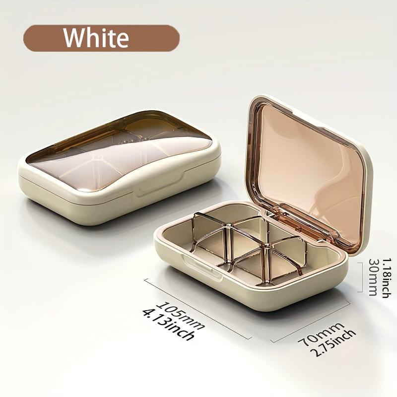 Durable 7-Day PP Plastic Pill Organizer Weekly Medicine Case with 6 Compartments Portable & Easy to Use Food Contact Material