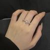 Premium Cross Star Glow Diamond Zircon Index Finger Ring Women'S Tide Niche Design Ring Personality Jewelry