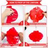 Plastic Paper Paper Lantern Set Round Shape Red Lantern Honeycomb Lantern  Home Party