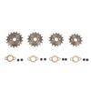 415 Chain 17mm 14T 15T 16T 17T Teeth Front Engine Sprockets With Retainer Plate Locker For Motorcycle Motorized Bicycle Moped