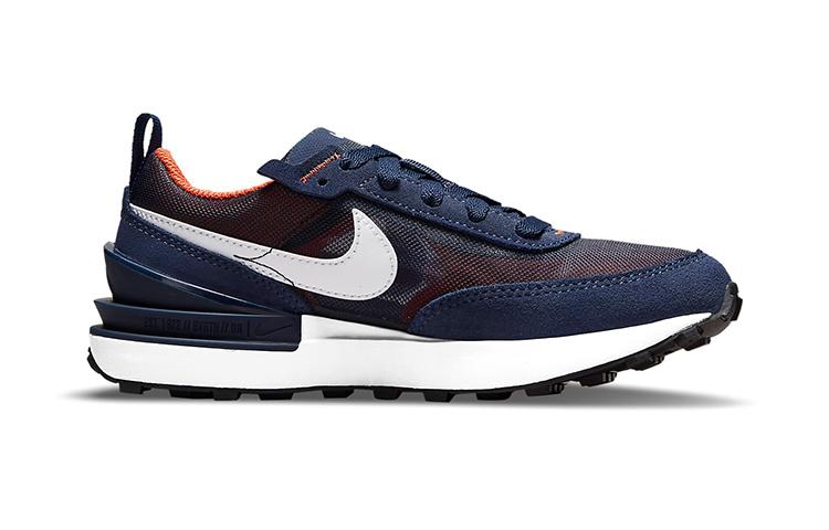 Nike Кроссовки Waffle One Low Спортивные Повседневные Сине-Оранжевые Детские Возраст 3-7 Лет DC0480-401