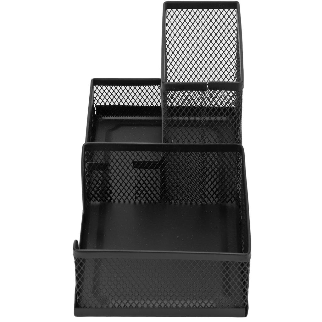 Органайзер для ручек, многофункциональный держатель для ручек, 3 отделения, прочный металлический, классический стиль, маленький