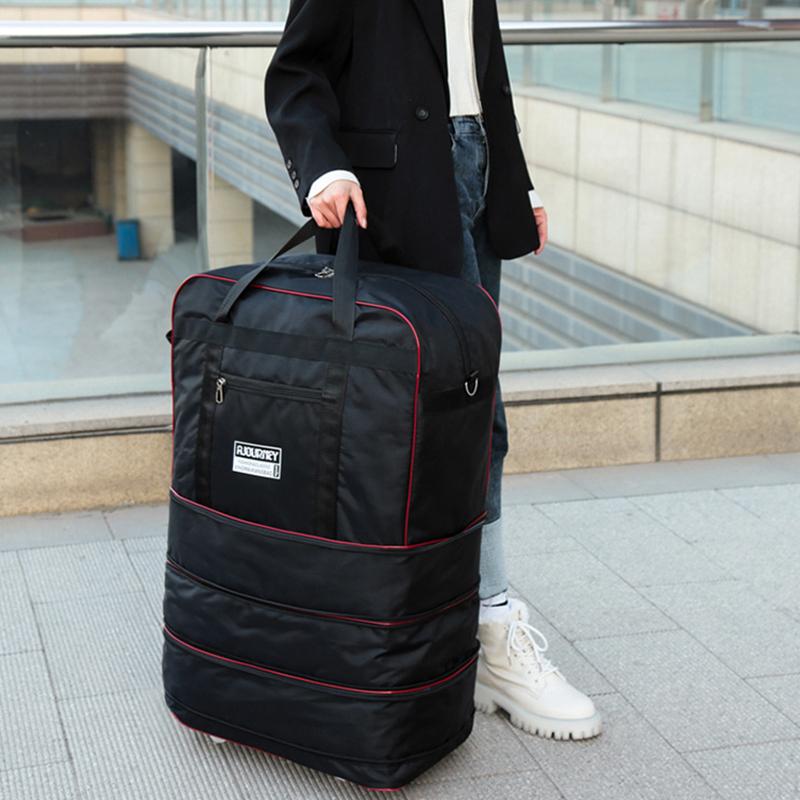 Дорожная сумка, сумка на колесиках, складной чемодан для багажа, многослойная сумка для хранения, дорожная сумка из ткани Оксфорд для переезда