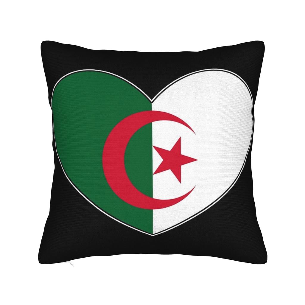 DZ Algeria Algerian Flag Pillow Cover Merchandise Soft Cushion Cover Decorative Pillow Case Cover Home Multi Size