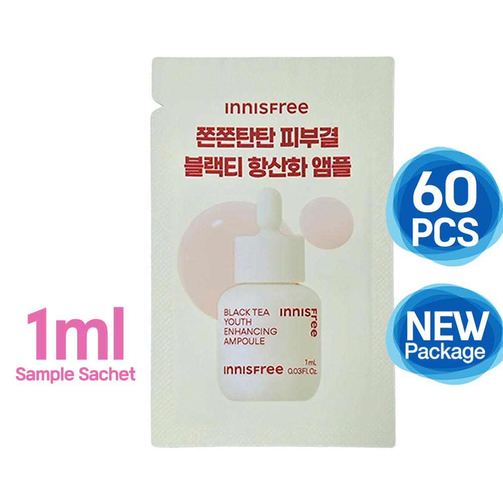 60шт/60мл_[INNISFREE] Ампула для придания молодости с черным чаем 1мл (Образец Саше)