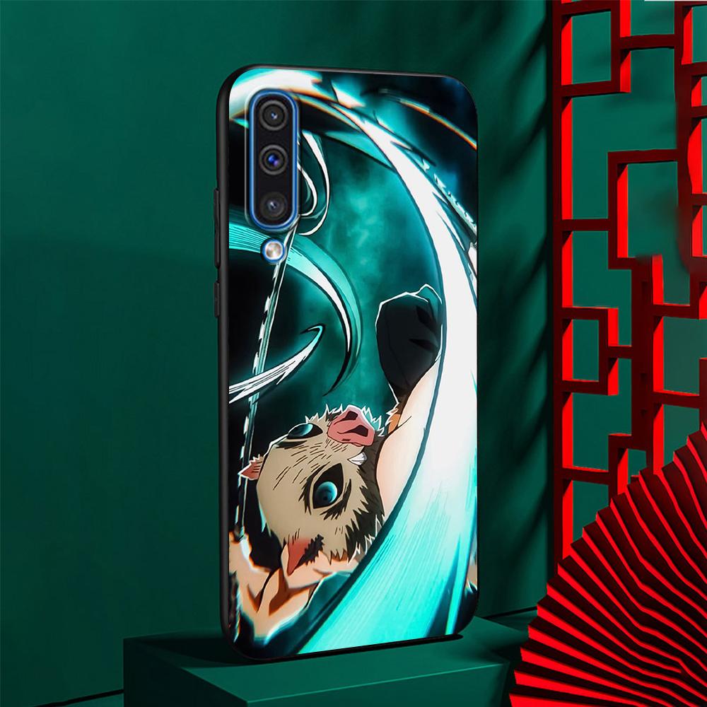 Чехол для Samsung Galaxy A50 A10 A70 A30 A20e A40 A20s A10s A10e A90 5G A80 A7 A9 с рисунком из аниме «Убийца демонов» из мягкого черного цвета