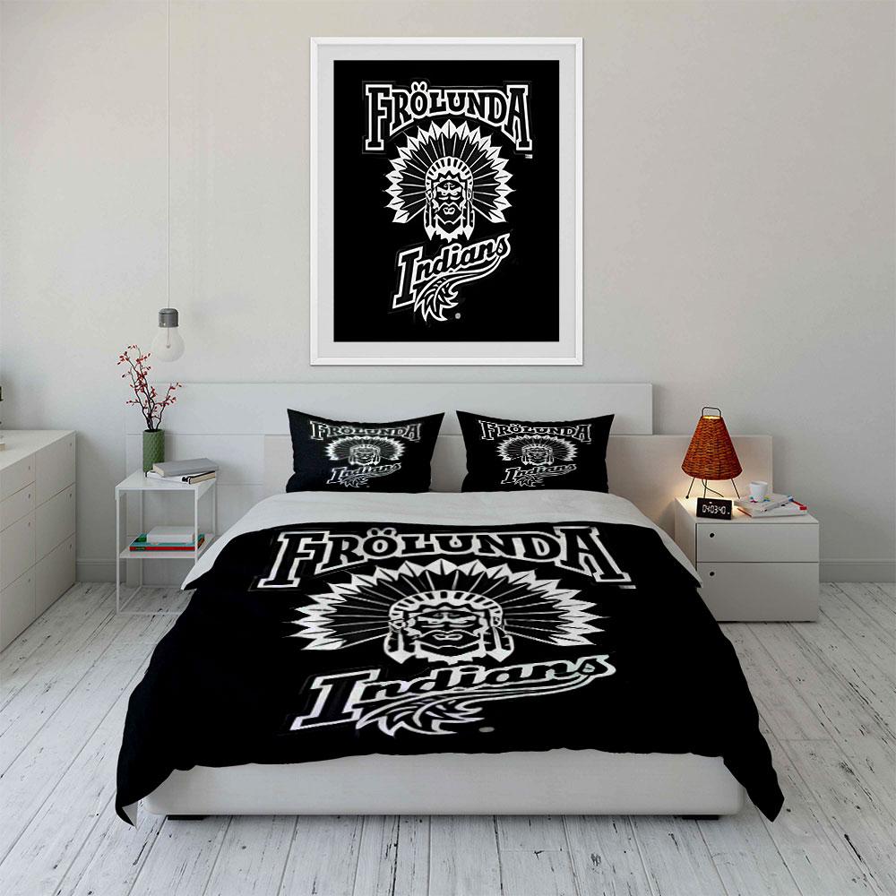 "Frölunda Indians Tribal Design Print" Print Bedding Set Duvet Cover Pillowcases (1* Duvet Cover 2* Pillowcases Do Not Include Comforter)