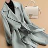Handmade Cashmere Overcoat for Women Double-faced Short Outwear Slim Fit High-end Customizable Coat Spring and Autumn