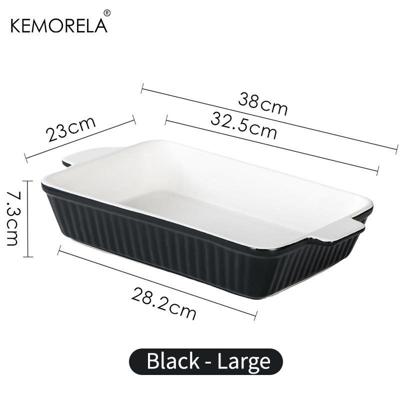 Керамическая форма для запекания, Доступна в 3 размерах Форма для лазаньи Глубокая для духовки, с ручками, Безопасная для духовки и прочная посуда для запекания лазаньи