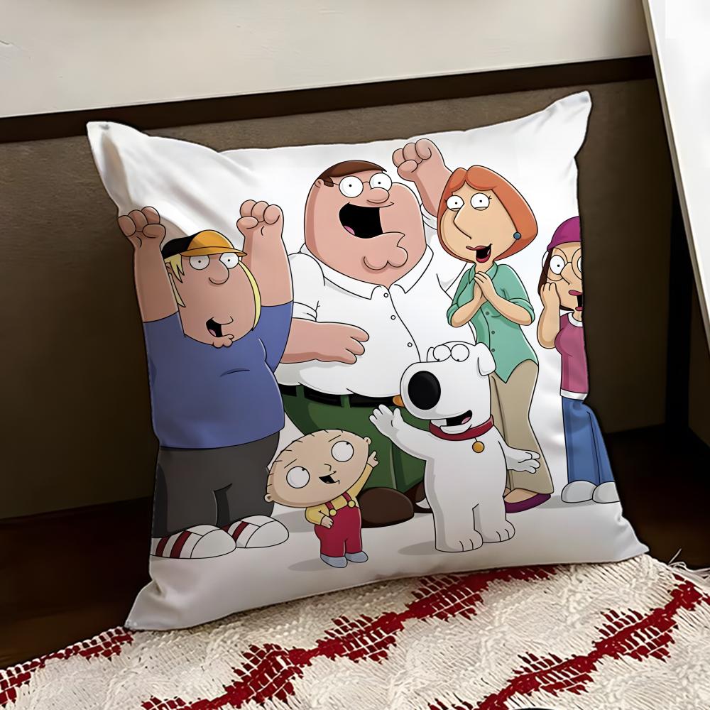 Hot Anime FFamily GuyS Cushion Cover Reversible Soft Durable Pillow Cover Home Car MultiScene Use for Daily Comfort