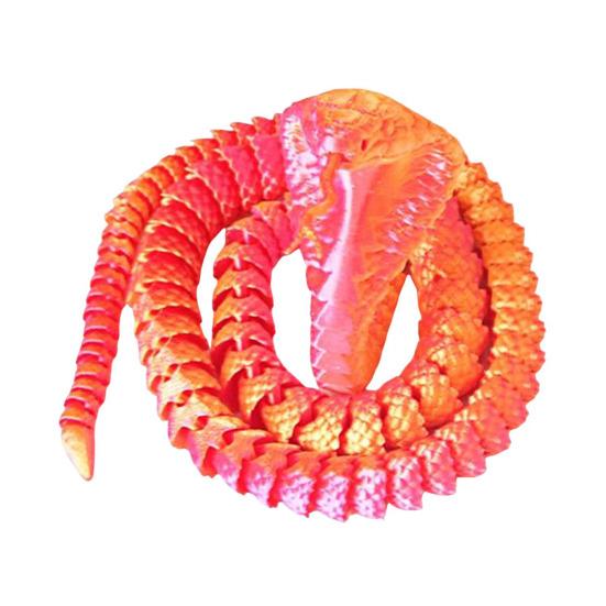 3D-печатная фигурка змеи с подвижными суставами, фигурка змеи, шарнирная модель животного, игрушка для домашнего офиса, книжной полки, украшения рабочего стола, орнамент