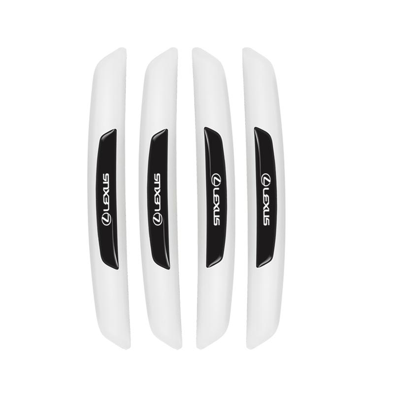 PYZW6 4Pcs Rubber Anti-collision Strip Car Door Scratch Protector Stickers For Lexus FSPORT LBX NX RX 350h 450h ES UX 300e GS GX IS