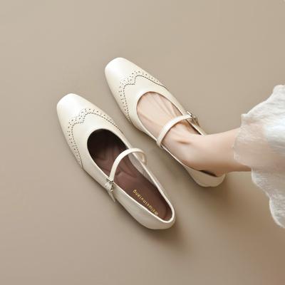 Женские балетки Мэри Джейн с ремешком на щиколотке, нескользящие, свадебные балетки, удобные нарядные туфли для женщин, туфли Мэри Джейн с квадратным носком, повседневная обувь для ходьбы