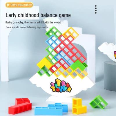 Игра на баланс в TikTok: Качающаяся башня для складывания, блоки Дженга для детской вечеринки, возраст 2+