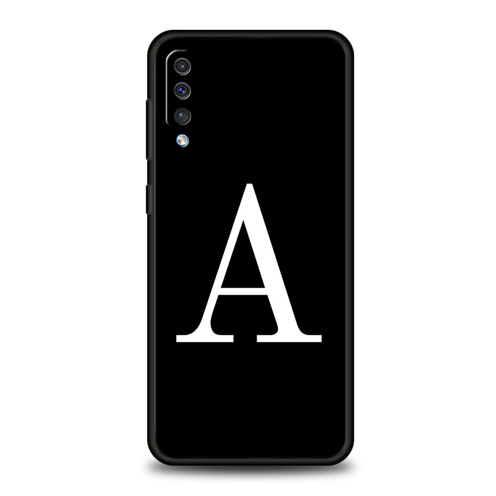 Initial Letter A Z Phone Case For Samsung Galaxy A56 A36 A26 A34 A17 A16 A06 A14 A12 A54 A72 A24 A22 A20e A52 A50 A40 A32 Cover