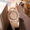 Женские модные кварцевые часы класса люкс с кожаным ремешком цвета хаки, аналоговые наручные часы, женские часы, набор с браслетом для платья, часы Reloj Mujer