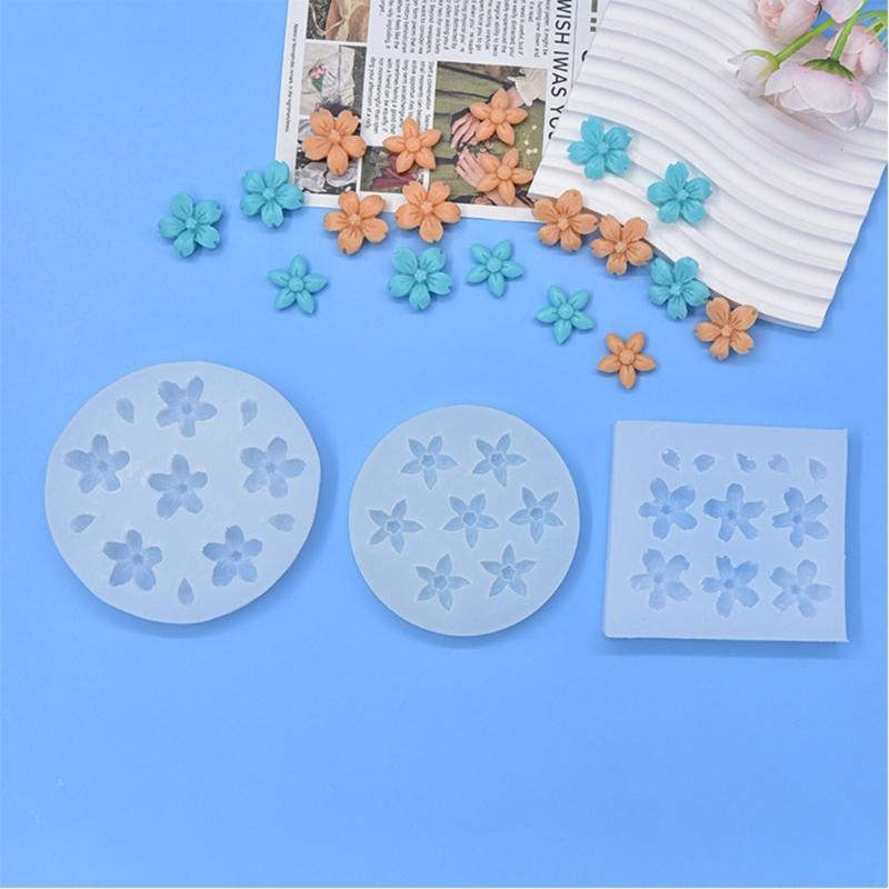 Flower Shape Silicones Cookie Biscuits Molds DIY HandMade Chocolate Cake Decorations Baking Tool Epoxy Resins Molds