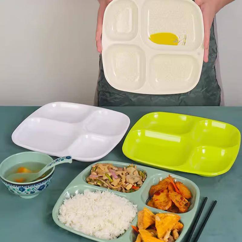 Набор утолщенных меламиновых тарелок с 6 отделениями