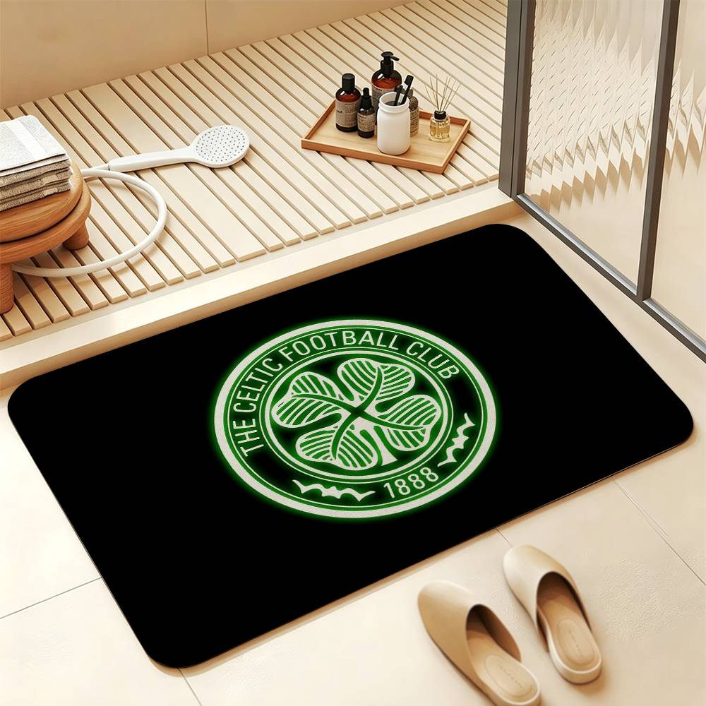 C-Celtic FC Нескользящий Коврик для Пола Короткий Плюшевый Ковер Мягкий Удобный Машинная Стирка Декор для Дома