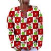 Women's Fashion Christmas Printed Long Sleeve Knitted Cardigan Button Down Jacket