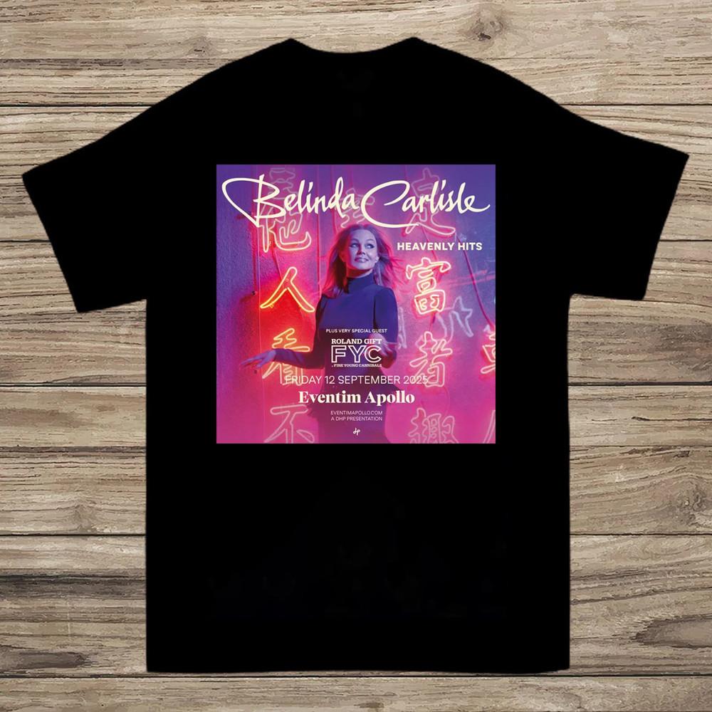 Belinda Carlisle Tour 2025 Heavenly Hits T Shirt Full Size S5XL Unisex T-Shirt