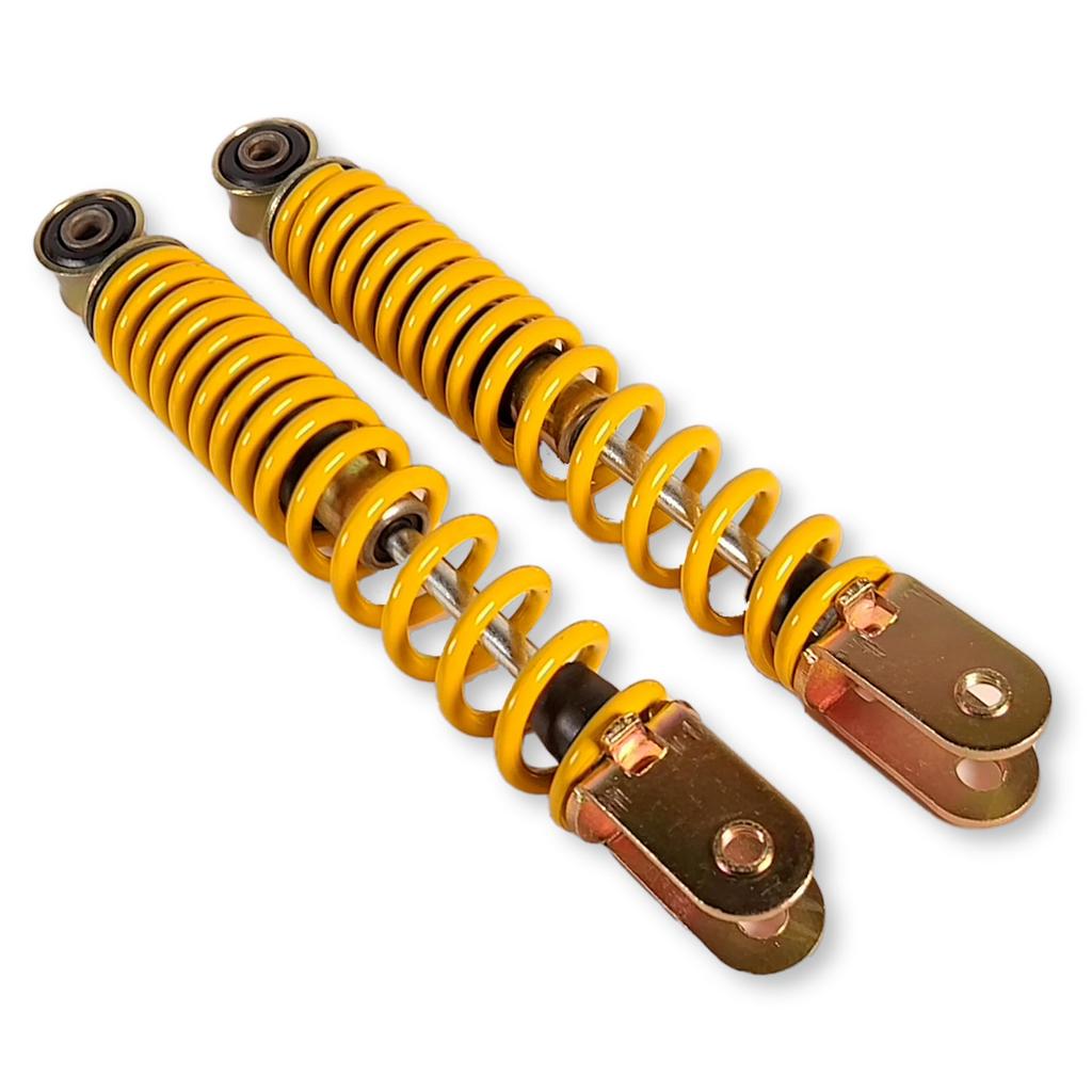 Лезалик Suzuki Address V100 Комплект передней подвески (Лево и право), Plug-and-Play, Амортизаторы послепродажного обслуживания (Два жёлтых амортизатора)