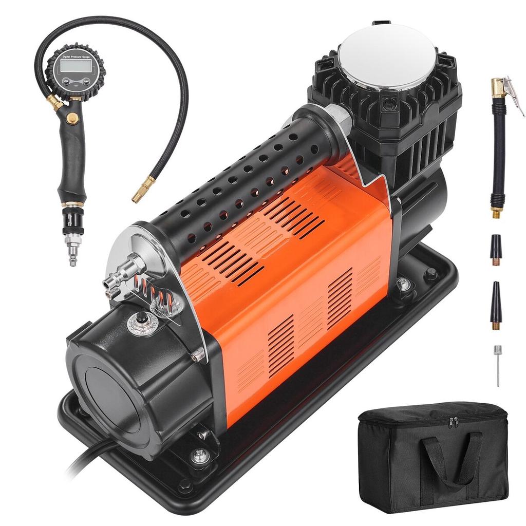 12V Heavy Duty Portable Air Compressor Car Tire Inflator 7.06CFM 150PSI