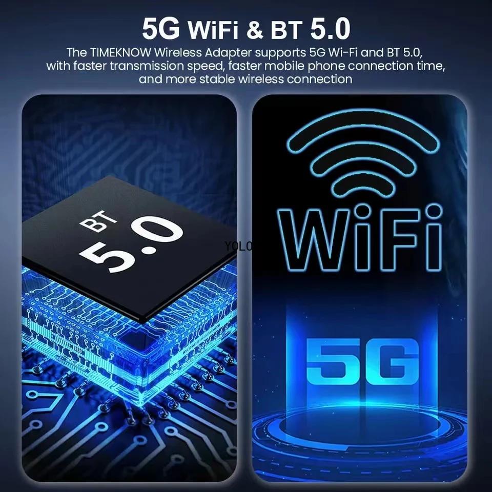 New Wireless Android Auto CarPlay Small Adapter 2in1 AI Box Car Wired To Wireless USB Dongle for VW Hyundai Toyota Honda