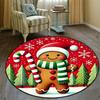 Рождество Пряничный человечек Круглый ковер Гостиная Спальня Напольный коврик Праздничная атмосфера Рождественская елка Домашний ковер