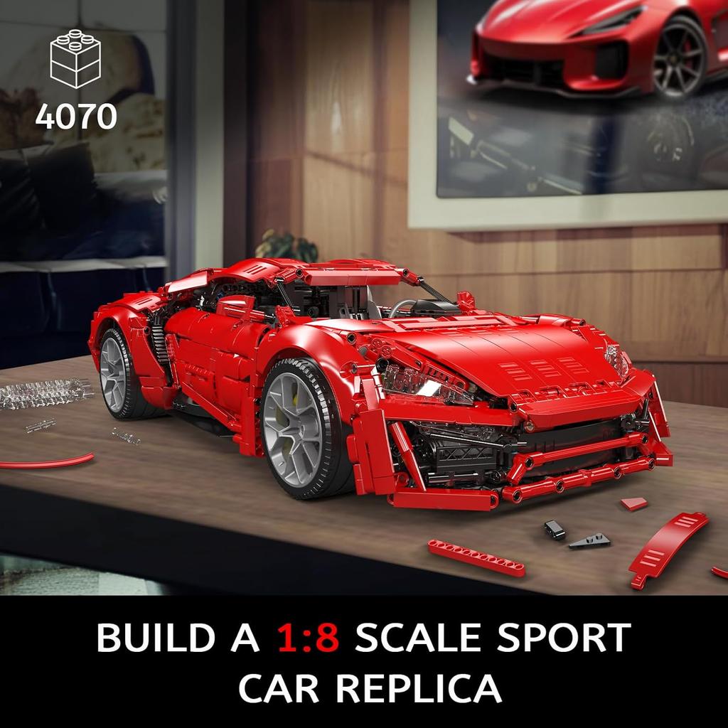 MOULD KING 13190 Технический автомобильный строительный блок с дистанционным управлением Lykan Hypersport гоночная модель автомобиля сборка кирпичные игрушки детский подарок