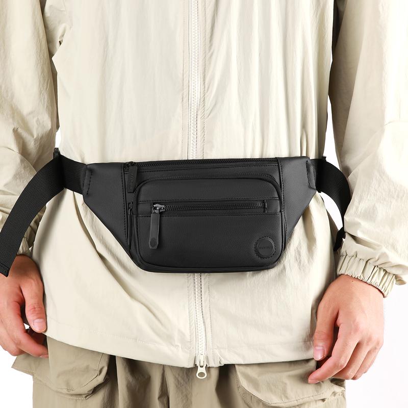 Water-repellent Men's Waist Bag Outdoor Sports Shoulder Crossbody Bag Chest Bag